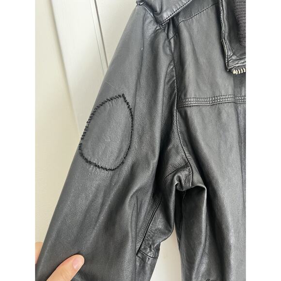 Superdry Brad Men's Leather Biker Jacket Size xxl David Beckham Japanese Style - Picture 6 of 15